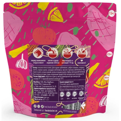 Їжа швидкого приготування Food Mission Локшина з куркою та овочами 65 г (fm.30580) Вінниця - фото 2