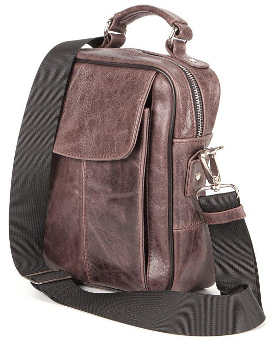 Сумка SHVIGEL 00874 кожаная Коричневая Киев - изображение 3