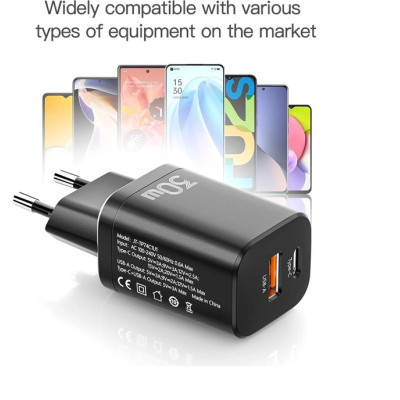 Зарядний пристрій Essager 1xUSB + 1xUSB-C PD30W black (ECTPQS-ZTB01) Вінниця - фото 7