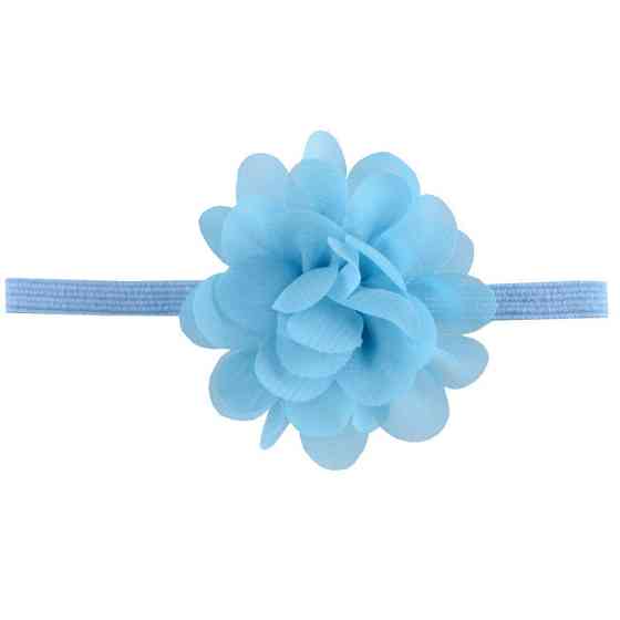 Детская повязка на голову с шифоновым цветком one size голубой Киев