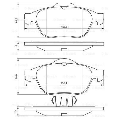 Гальмівні колодки Bosch 0 986 424 616 Вінниця - фото 7