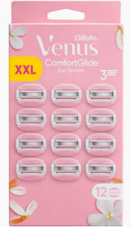 Змінні картриджі для гоління (касети леза) жіночі Venus ComfortGlide Spa Breeze 12 шт Львів