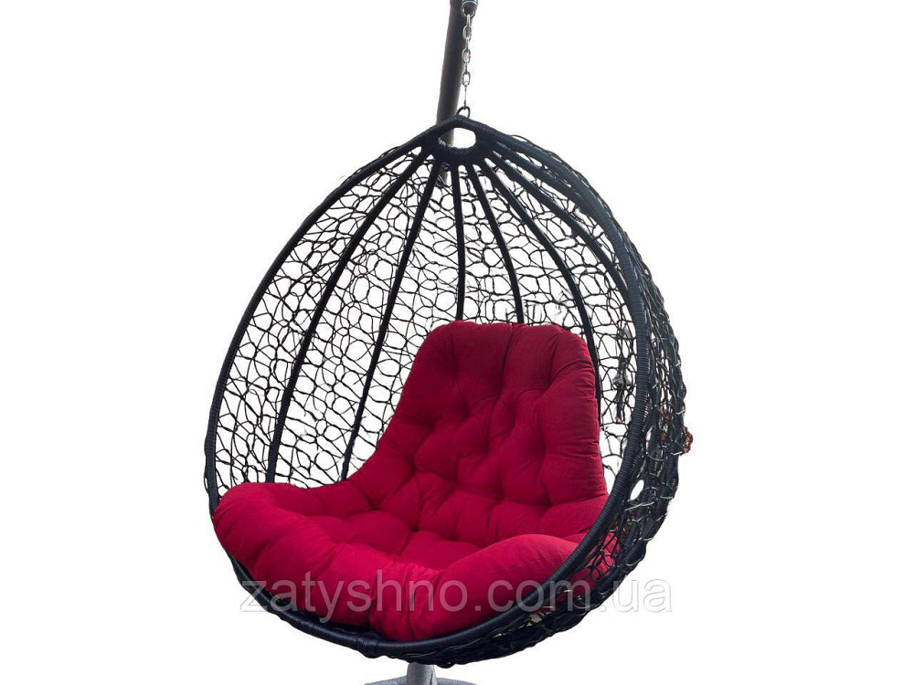 Чорний ротанговий кокон з подушкою Київ - фото 5