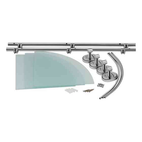 Полиця для ванни кутова скляна 3 ярусна Lidz (CRG) 114.10.03 Київ