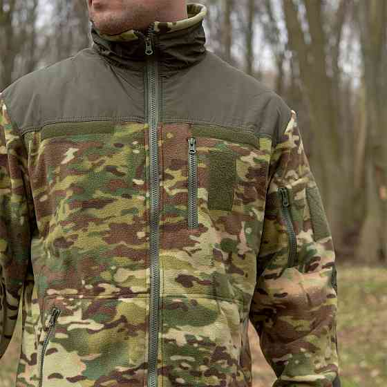 Тактична чоловіча флісова кофта (Мультикам, піксель, олива, темно-синя, койот, чорний) Киев