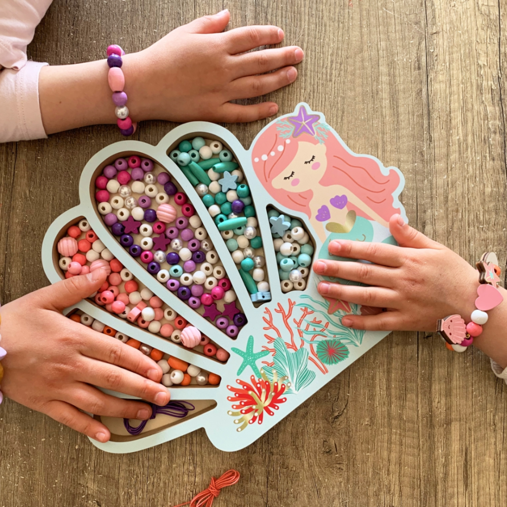 Набір для творчості та створення браслетів, прикрас з намистин дитячий «Русалочка» подарунок для дівчаток 6-12 років Кам'янець-Подільський - фото 2