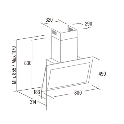 Витяжка кухонна Cata Thalassa 800 xggr, сірий (02145506) Вінниця - фото 3
