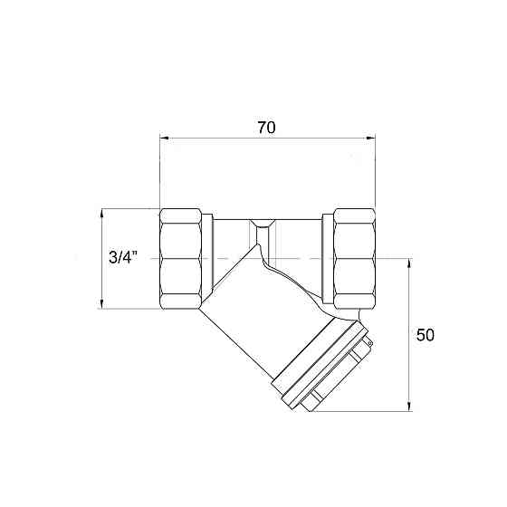 Фильтр косой Icma №50 грубой очистки 3/4