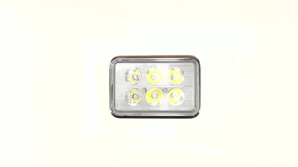 Фара (у зборі) мотоцикл 4T CB125, CG125 (квадратна, LED, 6 дідів, 18W) Мукачево - фото 1