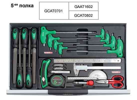 Візок з інструментом TOPTUL 7 секцій 227 од. червона GCAJ0018 Одеса