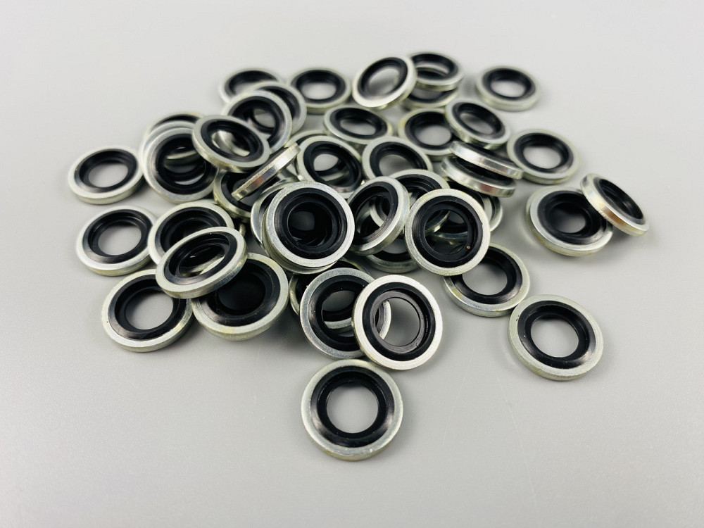 Шайба з гумовим кільцем NBR всередині 10 мм, для гідравліки, олії, води, повітря. Мукачево - фото 1