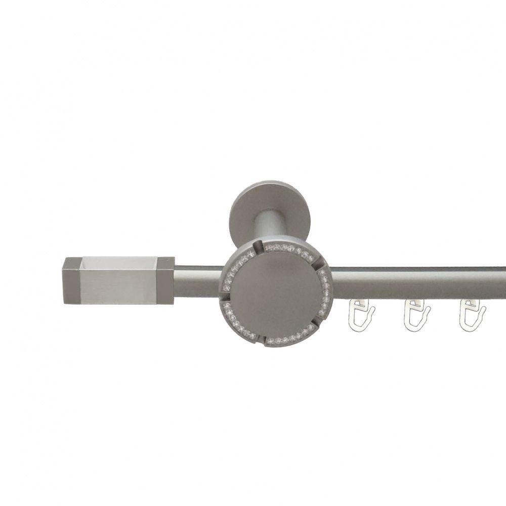 Карниз Orvit Квадро металевий однорядний розета реверс фламо профільна труба  Сатин 19 мм 300 см (00-00015255) Львів - фото 1