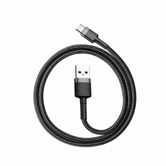 Кабель USB - Type-C Baseus Cafule Cable 3A 1m колір сіро-чорний CATKLF-BG1 Одеса
