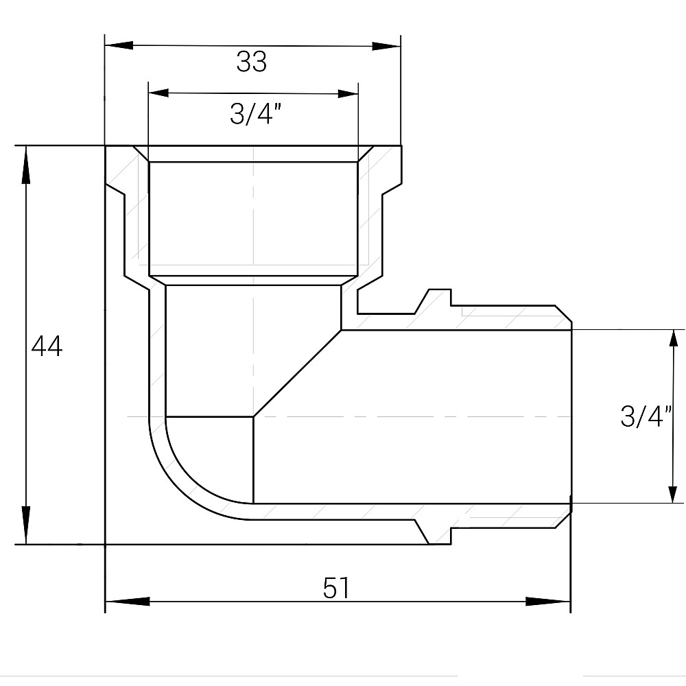 Кутник 3/4″ВЗ нікельований NL443S OPTIMUM Тернопіль - фото 3