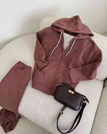 Жіночий повсякденний теплий костюм із тринитки на флісі Шоколад, 42/46 Одеса