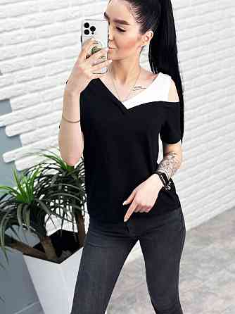 Трикотажна футболка "Black&White" оптом | Норма і батал Київ