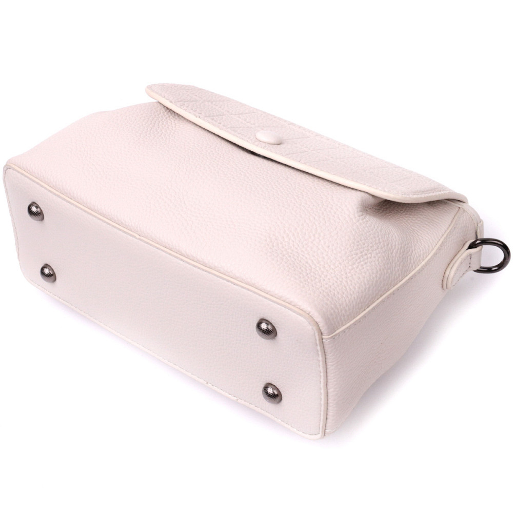 Умопомрачительная женская сумка из натуральной кожи Vintage 22331 Белая Киев - изображение 5