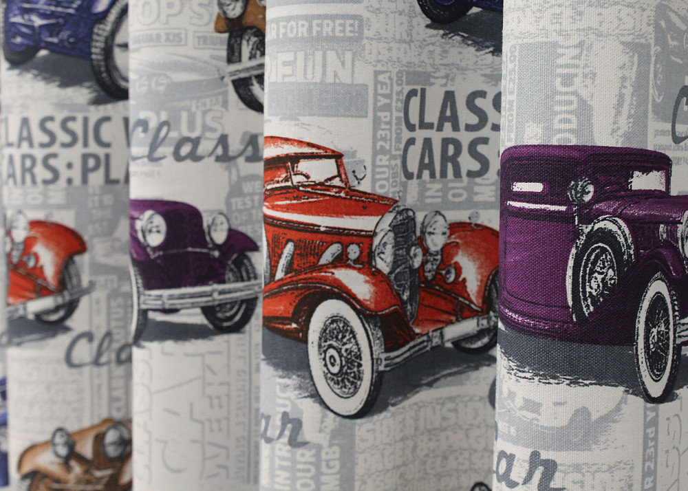 Шторна тканина, з різнокольоровим принтом "Classic Car" колір різнокольоровий 1499ш Київ - фото 2