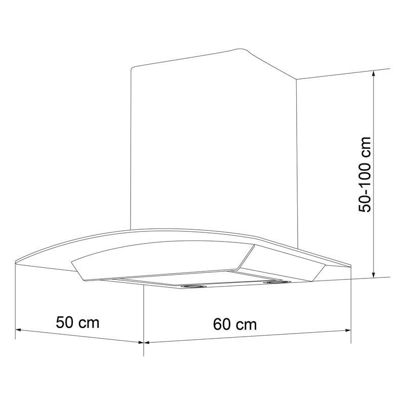 Вытяжка Eclipse 600 м³/ч 3 уровня мощности нержавеющая сталь черный (Германия, читать описание) Ровно - изображение 9