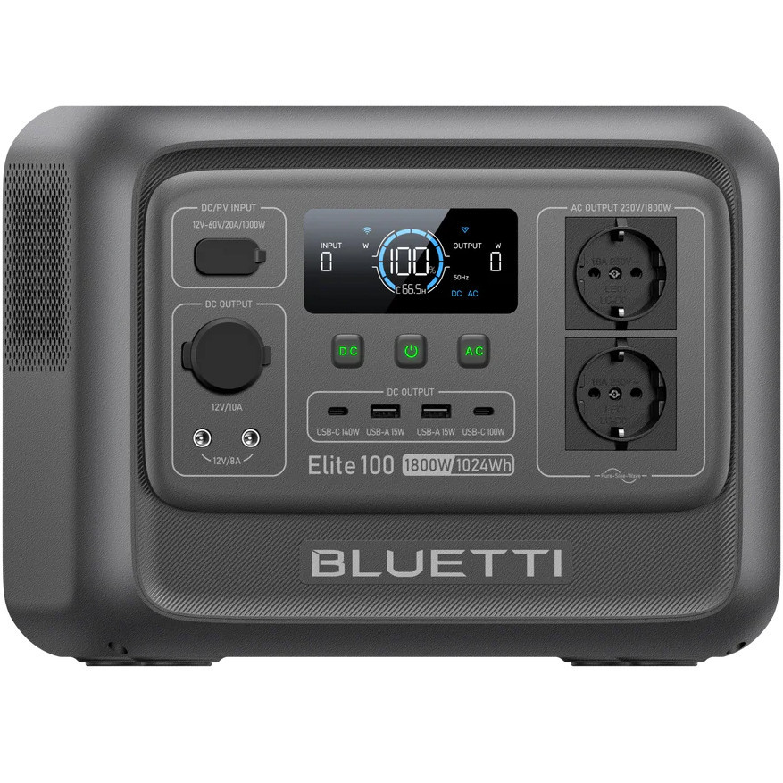 Зарядная станция Bluetti Elite 100 V2 1024Wh 1800W UPS EU Черный Винница - изображение 8