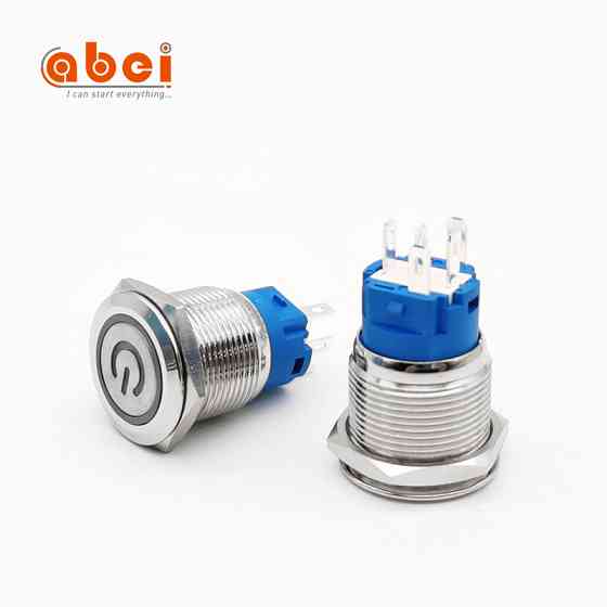 Фіксуюча кнопка 16мм з LED підсвіткою 12–24В Київ