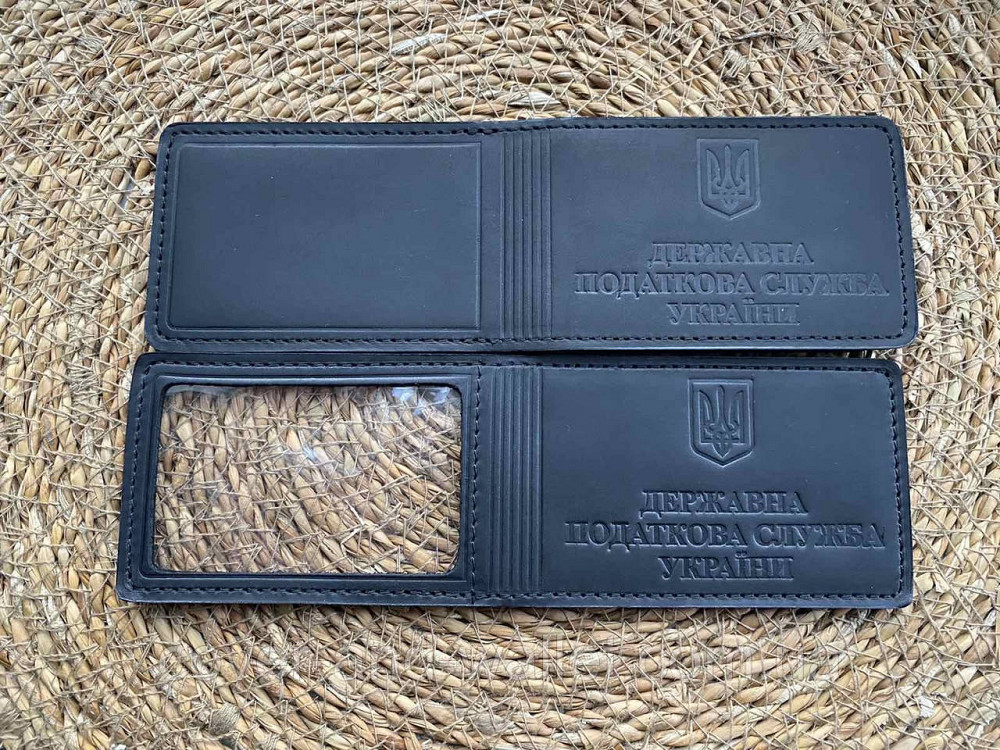 Обкладинка "Державна податкова служба України" з вінтажної шкіри чорного кольору Київ - фото 9