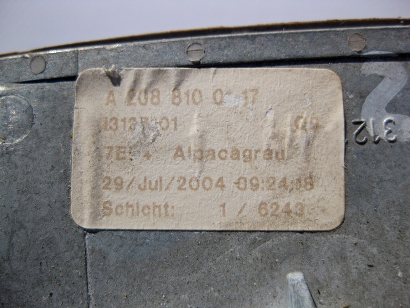 Mercedes-Benz  A2088100117 7E94 Салонне сіре дзеркало E-Class W210 C-Class W202 W203 CLK C208 C209 Одесса - изображение 3