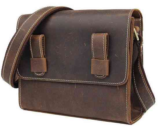 Сумка чоловіча-почтальонка коричнева (Vintage) Київ