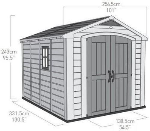 Садовий пластиковий будиночок KETER FACTOR 8x11 Київ - фото 12