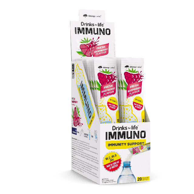 Витаминно-минеральный комплекс Olimp Nutrition Drinks for life Immuno 20 х 9 g (Raspberry) Луцк - изображение 1