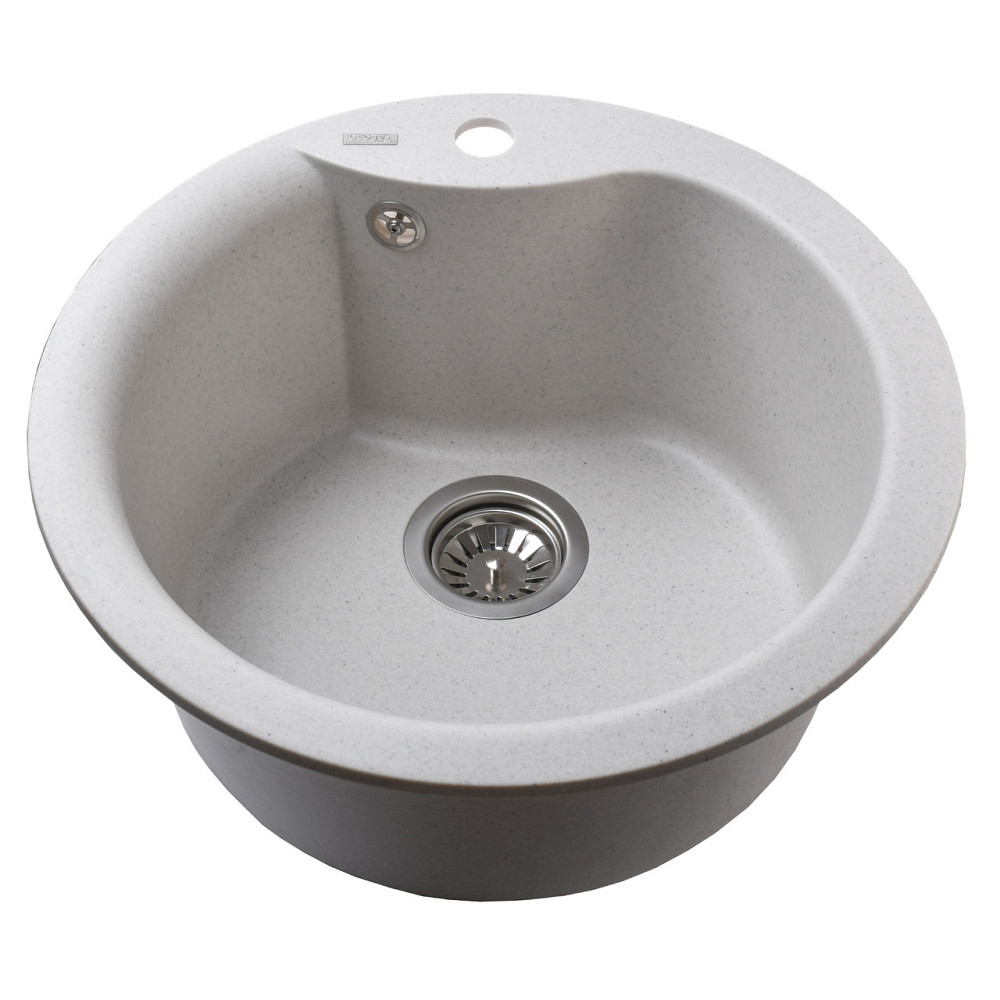 Гранитная мойка Globus Lux ORTA жемчужный 485мм (000008748) Киев - изображение 2