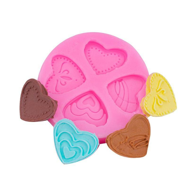 Молд силиконовый Сердца 56 мм розовый Киев - изображение 10