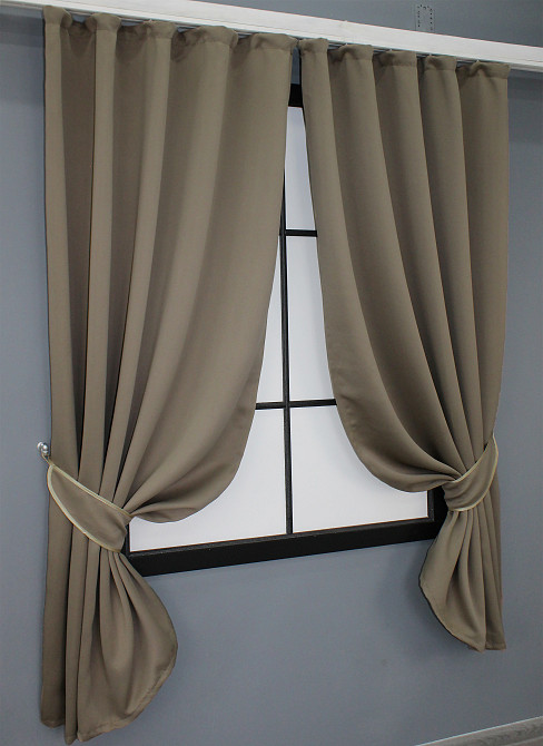 Комплект штор коротких VR-Textil Bagema Rvs № 1239ш 130х170 см 2 шт Молочний шоколад (35-0056) Київ - фото 2