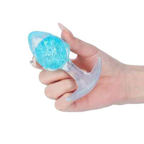 Анальная пробка Liebe Seele Icecream-shaped Crystal Anal Plug - Blue Small Sex Aura Киев