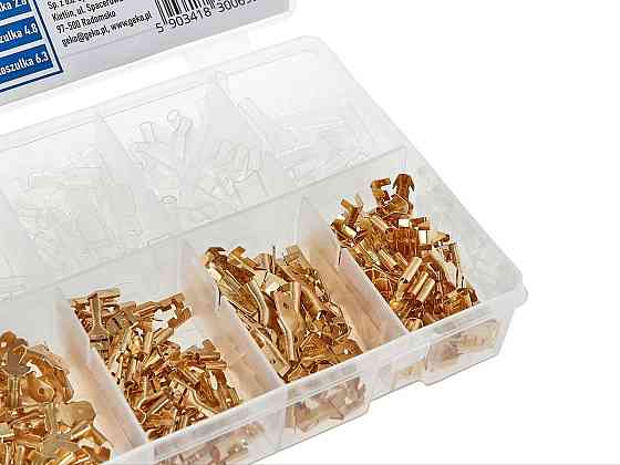 РемНабір автомобільних кабельних конекторів з ізоляційними трубками "GeKo" комплект:  9 видів (3+3+3) -   450 штук Стрый