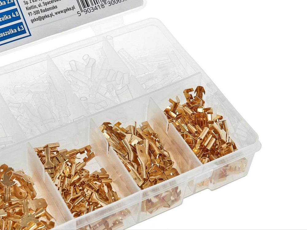 РемНабір автомобільних кабельних конекторів з ізоляційними трубками "GeKo" комплект:  9 видів (3+3+3) -   450 штук Стрый - изображение 3