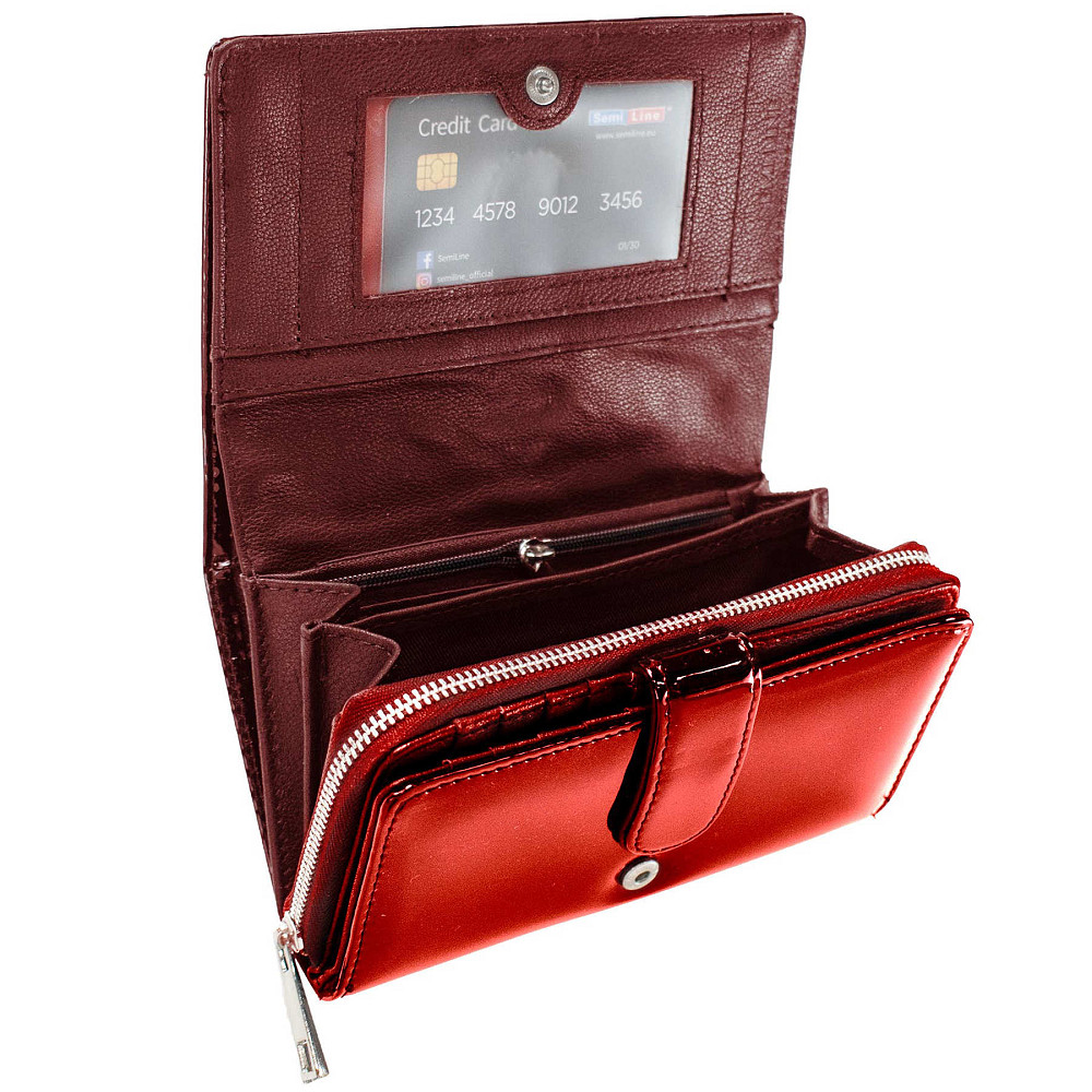 Кошелек женский кожаный Semi Line RFID Red (P8229-2) Вінниця - фото 2