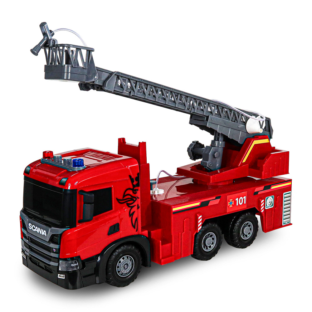 Автомодель серії Super Big Truck – Пожежна машина Scania (світло, звук, функ. води) Дніпро - фото 1