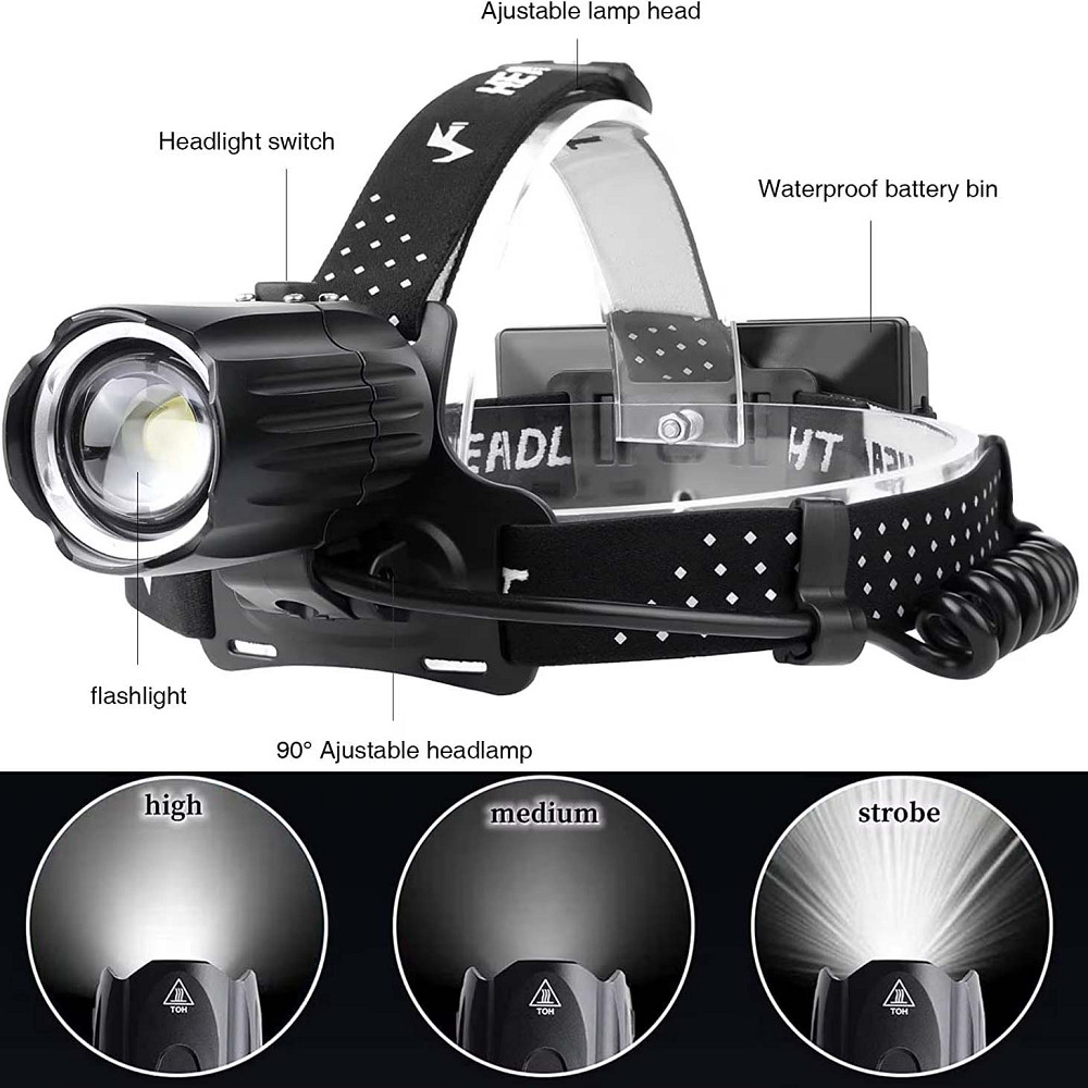 Ліхтар налобний BL-T35-P160 3x18650 VM-39 Львів - фото 2