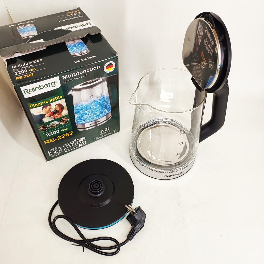 Чайник з функцією захисту від перегріву Rainberg, Електрочайник з функцією автоматичного відключення UY-80 Львів - фото 3