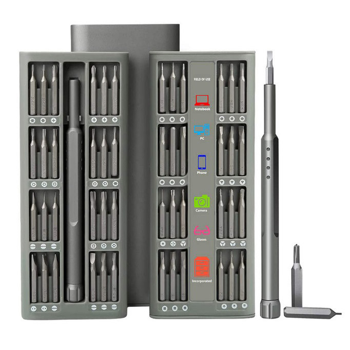 Набір прецизійних викруток з ручкою 48 в 1 у металевому футлярі QD-74 Львів - фото 1