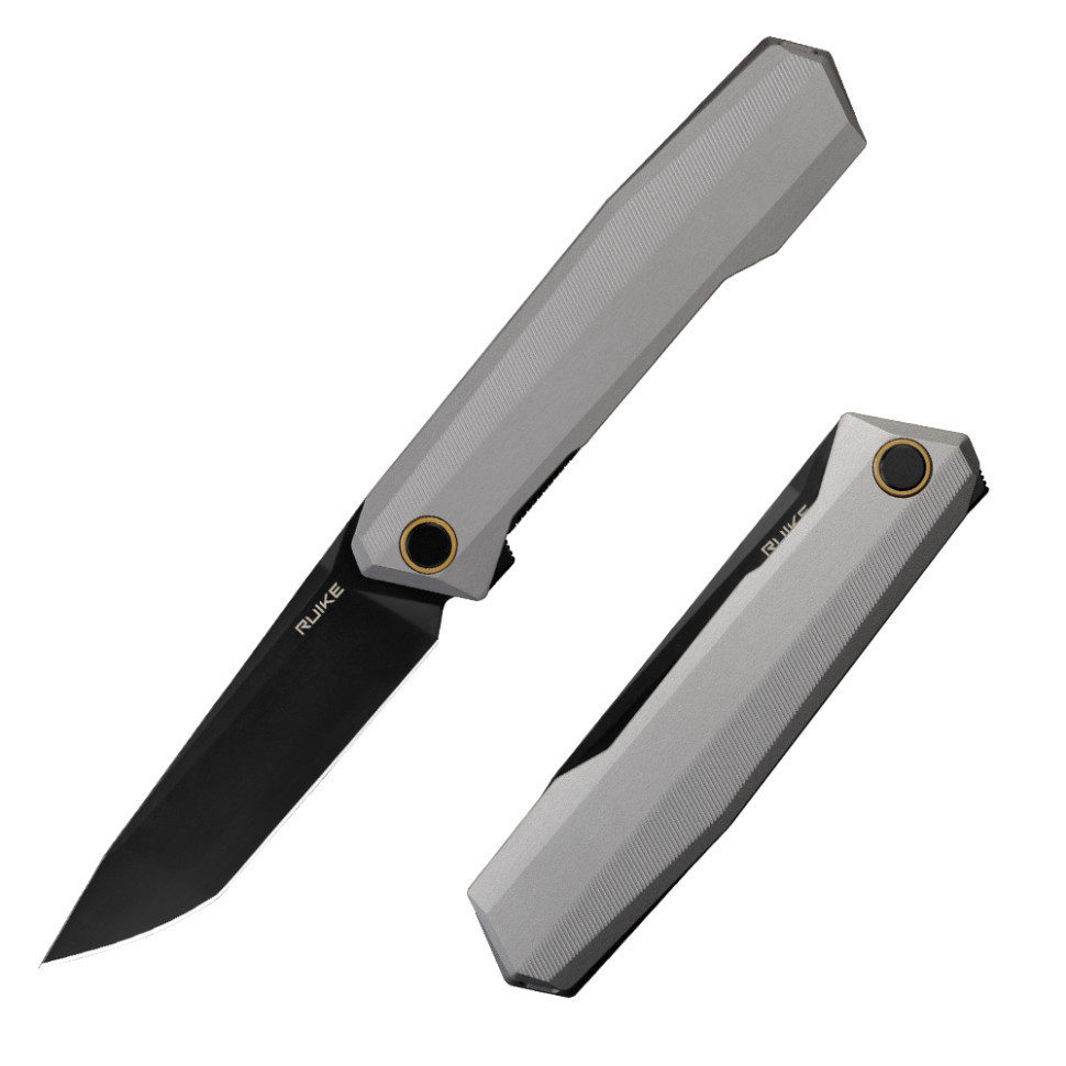 Ніж складаний туристичний Ruike P166-AК, (9.2 см) 14C28N / Aluminum сірий Київ - фото 1