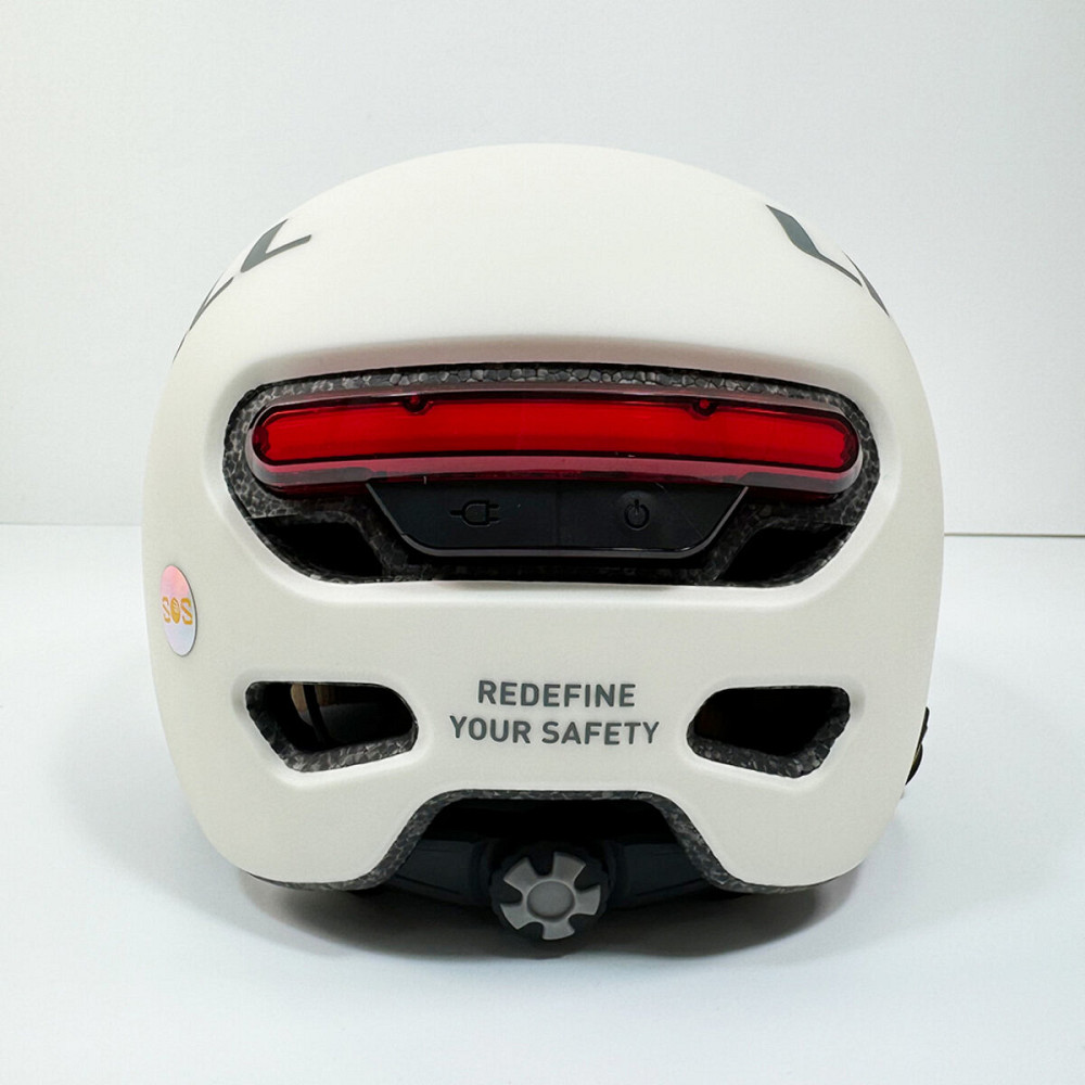 Захисний шолом Livall L23 (M) Ivory White (54-58см), сигнал поворотів та стопів, додаток, зйомний візор (пульт BR80 в комплекті не іде) (LIV-000L23-42 Київ - фото 3