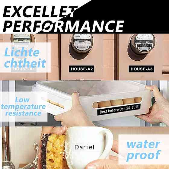 A45013 Запасна стрічка для етикеток Dymo D1 білий на чорном 12mmx7м для Dymo LabelManager 100 150 160 250 280 210D 360D 260P 420P Дніпро