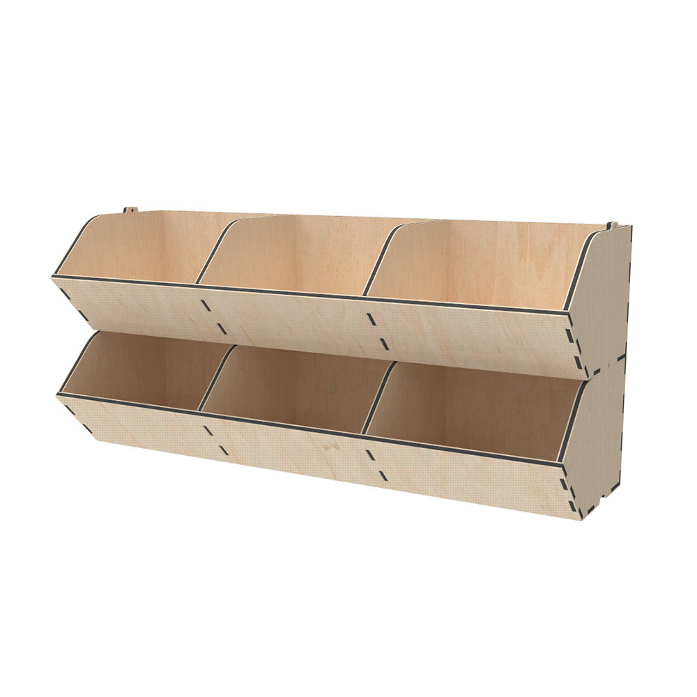 Диспенсер EKOSTAR из фанеры 6 ячеек 440х150х200 Киев - изображение 1