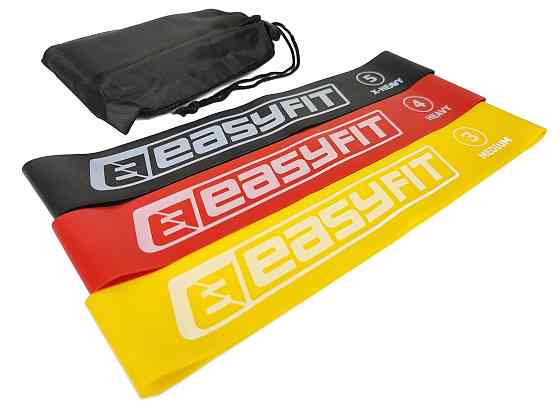 EasyFit Гумові кільця для фітнесу EasyFit набір 3 шт Коломия