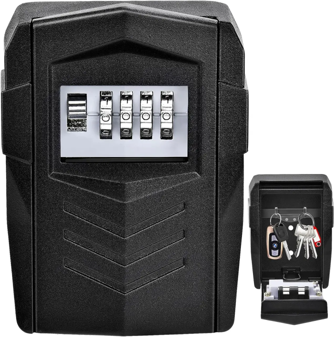 Зовнішній міні сейф Optimus CH-837 із кодовим замком (висота 120мм) Чорний Вінниця - фото 8