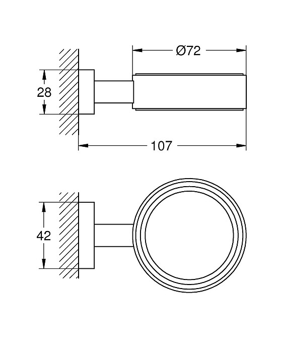 Тримач для аксесуарів Grohe Essentials Cube New (40508001) Київ - фото 2