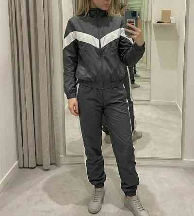 Женский плащевой костюм двойка: кофта и штаны в спортивном стиле плащевка эмми 46/48, Графит Одесса