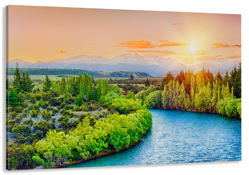 Картина холст у вітальню / спальню   Захід сонця   MLP_115  ( 60х30см ) 40x80 см Київ - фото 1